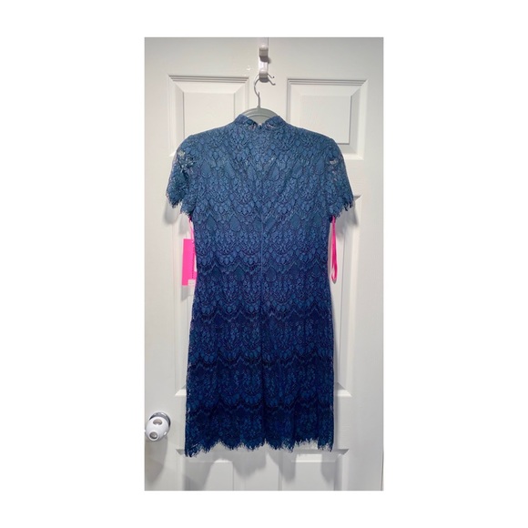 BETSEY JOHNSON SHEATH LACE NECKTIE DRESS SZ 8 - Picture 6 of 15